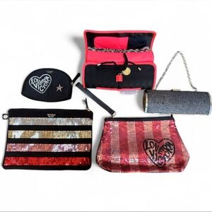 4 Victoria's Secret Sequin Clutch and Wristlet Collection  VTG Kenneth Cole